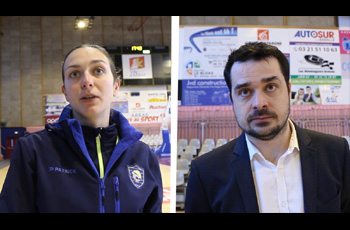 Sarra Planchenault et Kevin Brohan après Arras-Calais (72-63)