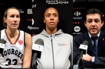 Elodie Godin, Iliana Rupert et Olivier Lafargue après Bourges-Riga