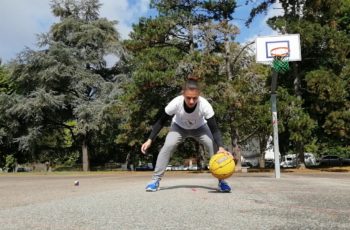 melissa micaletto entraine son dribble basket en solo