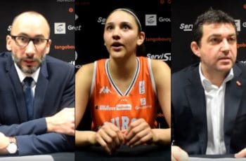 matthieu chauvet, natalie achonwa et olivier lafargue apres bourges-charnay en lfb