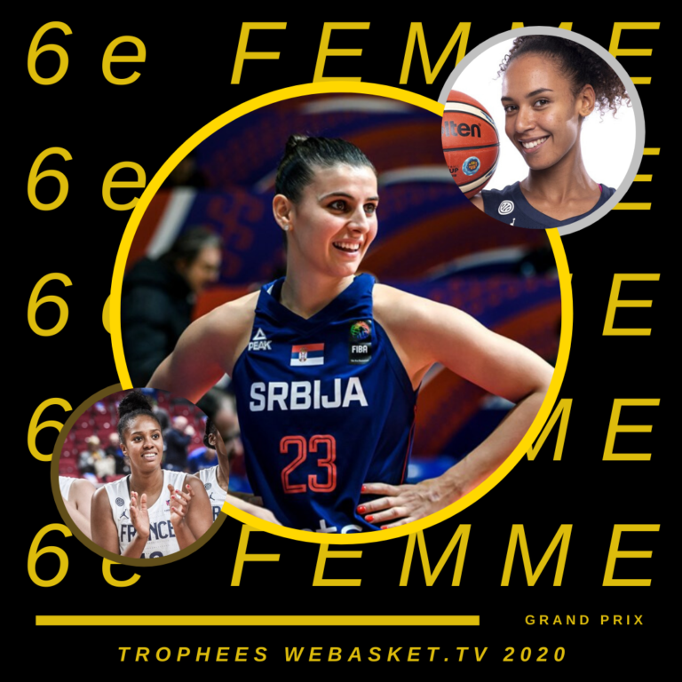 Ana Dabovic est la 6e femme de l'année 2020. Marième Badiane et Iliana Rupert complètent le podium
