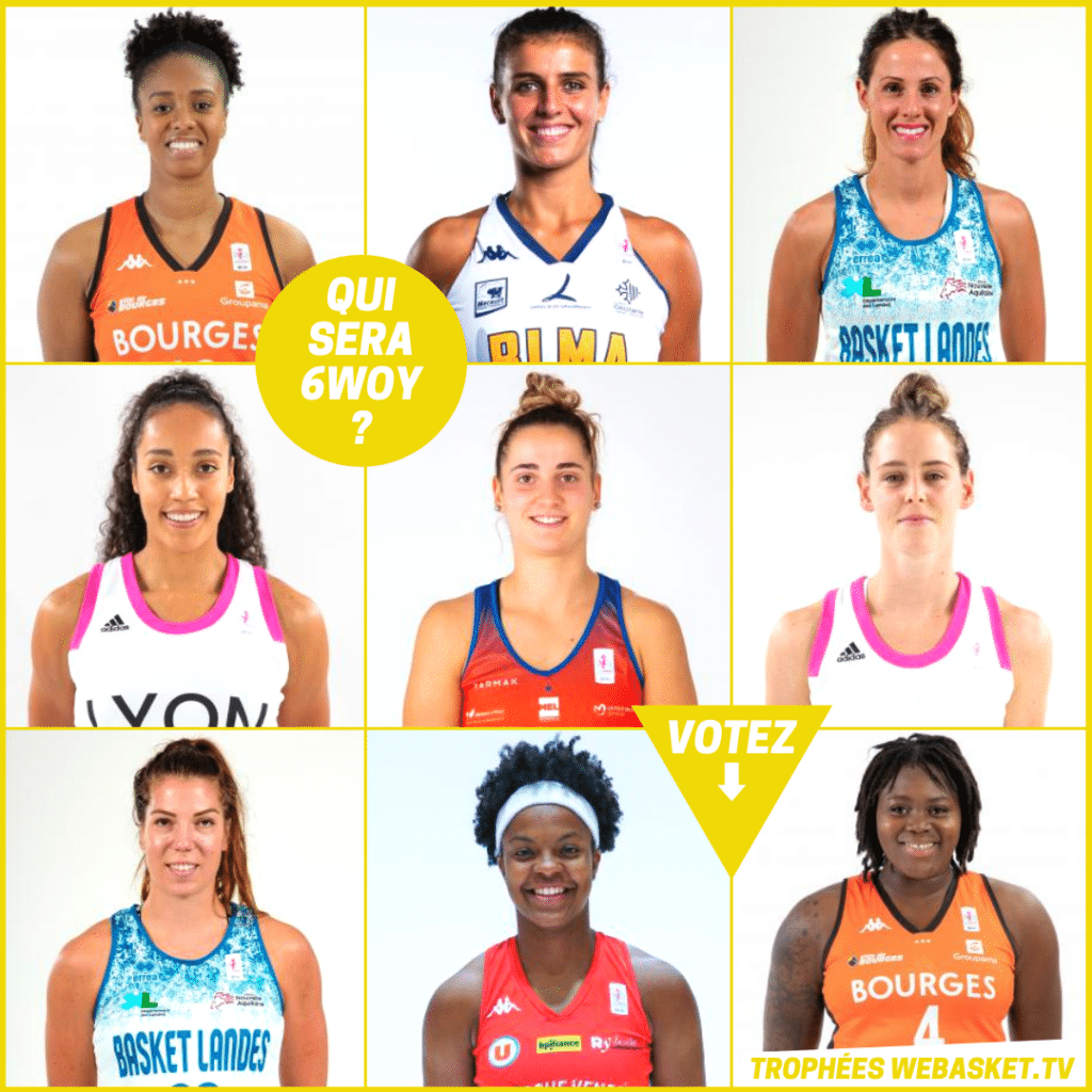 joueuses nommees pour le trophees de meilleure sixieme femme de lfb 2021