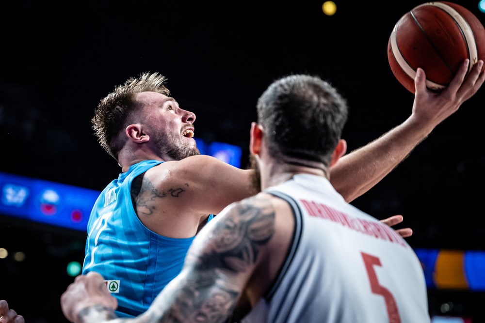 Luka Doncic a scoré 34 points lors du match de première phase de Coupe du Monde face à la Georgie