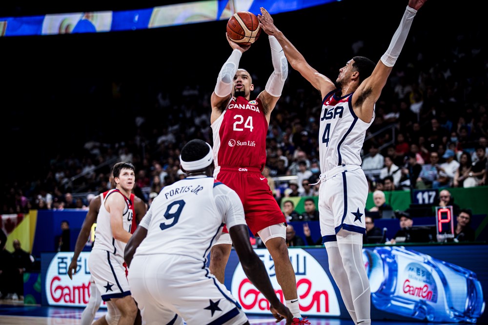Dillon Brooks dans le match pour la troisième place de la Coupe du Monde 2023 entre le Canada et les USA